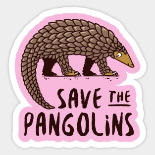 Endangered Pangolin - Save the Pangolins Sticker